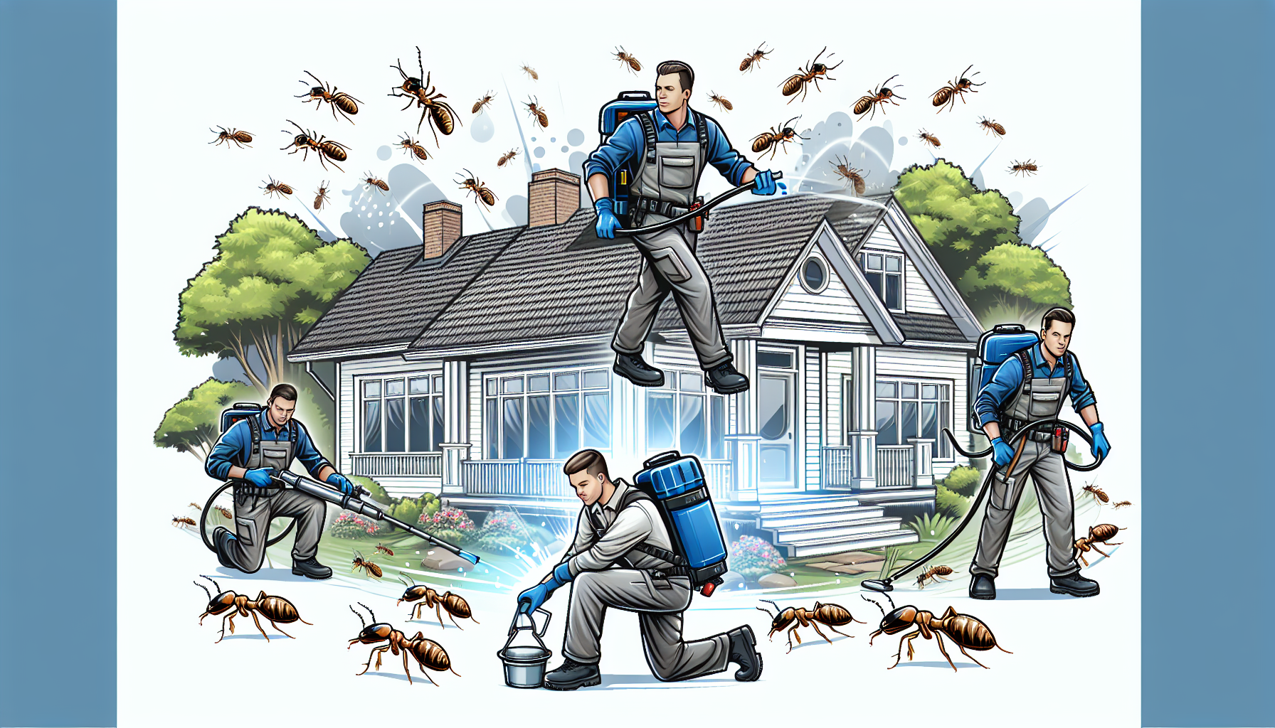 Illustration of professional termite control
